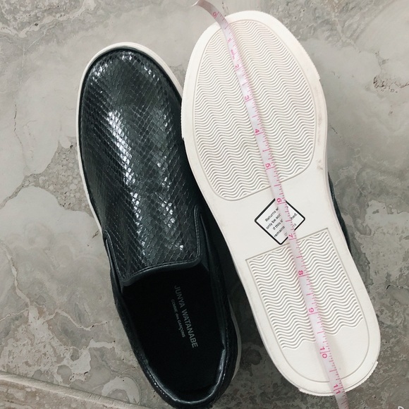 Comme des Garçon Embossed Sneakers Slip-On Shoes, Black/White Size 11 New in Box - Picture 12 of 14